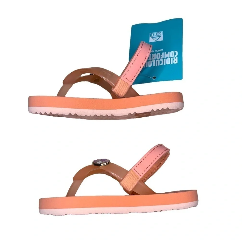 Reef Kids Little Charming Peach Sandals US Baby 4 NWT